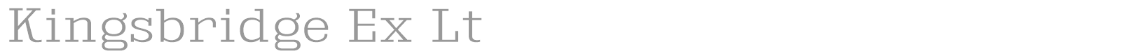 Kingsbridge font preview